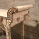Console carved in wood and white bone