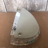 Ancienne appliqe demi lune fabas luce verre moulé