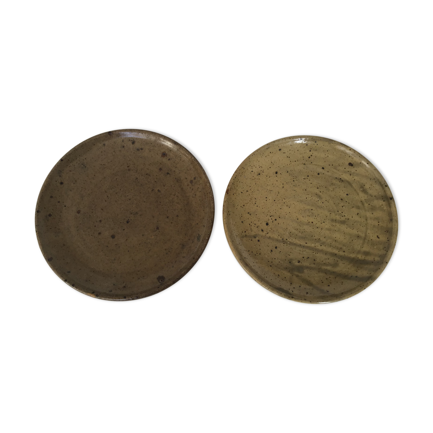 2 assiettes en grès pyrité Tiffoche