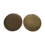 2 plates made of Tiffoche pyrity sandstone