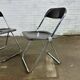 Italian Plia folding chairs brown by Giancarlo Piretti for Castelli