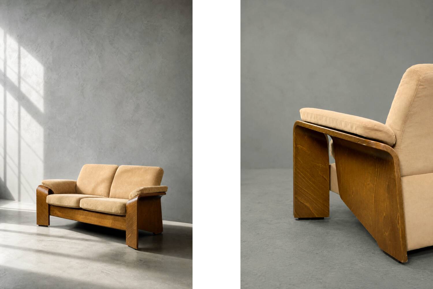 Canapé 2 places Pegasus Ekornes, Norvège années 50