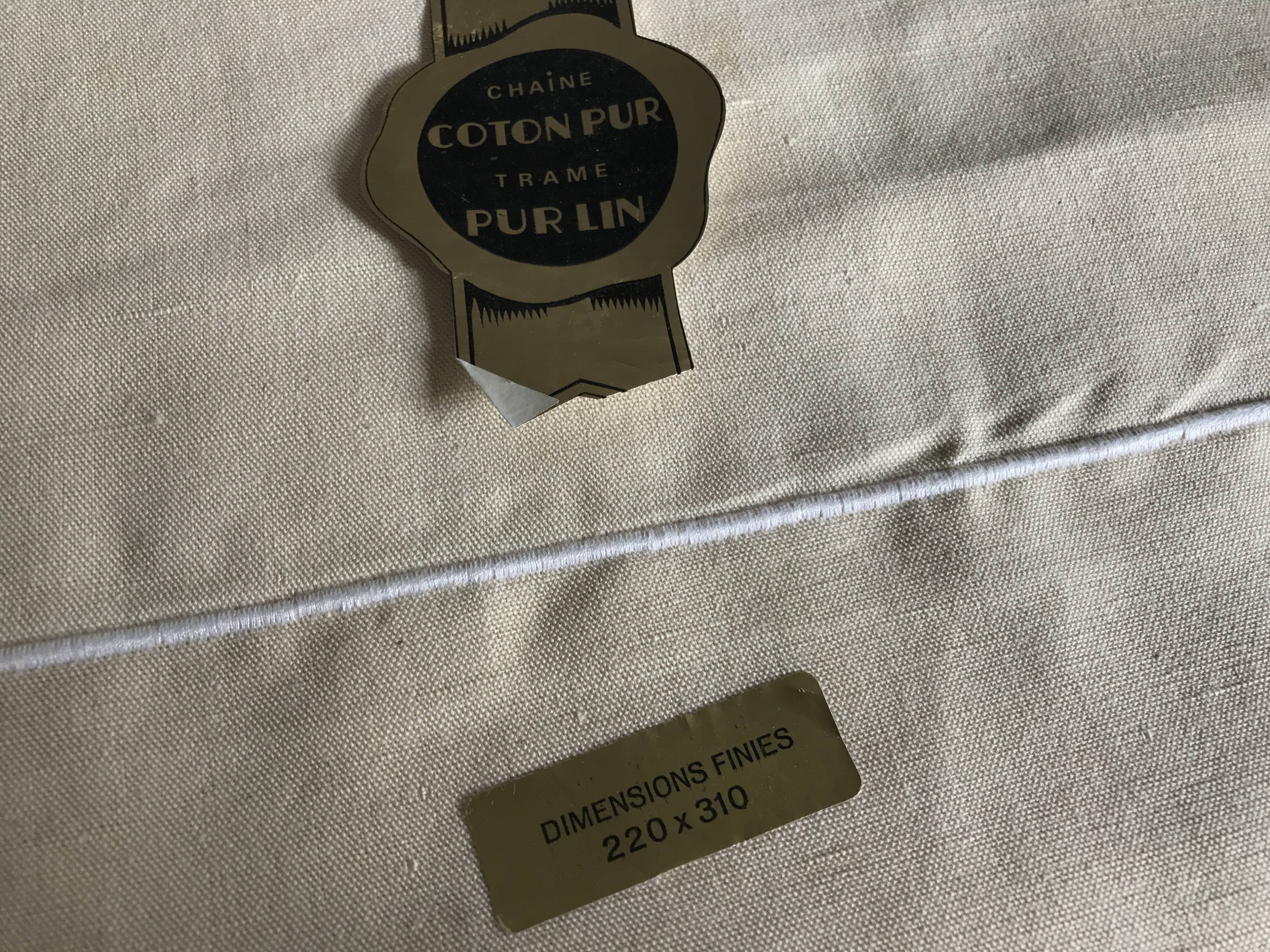 Antique Ecru Métis Canvas Sheet 220 x 310 cm, 50s/60s