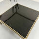 Large Flaminia coffee table designed by Willy Rizzo from the 1970s, metal and stone.