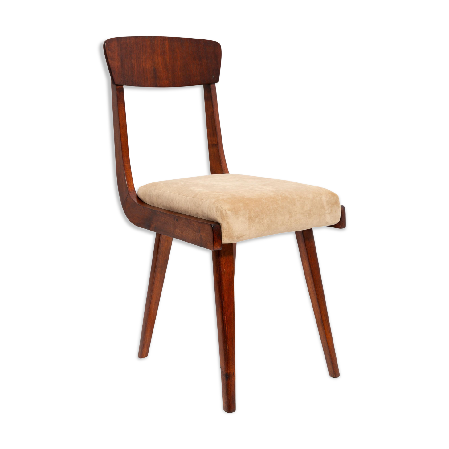 Mid-Century Gazelle beige chair in wood, Europe, 1960s