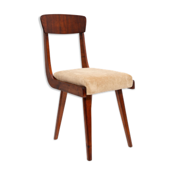 Mid-Century Gazelle beige chair in wood, Europe, 1960s