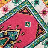 Tapis vintage français Savonnerie en laine – 90 x 176 cm – Années 1960