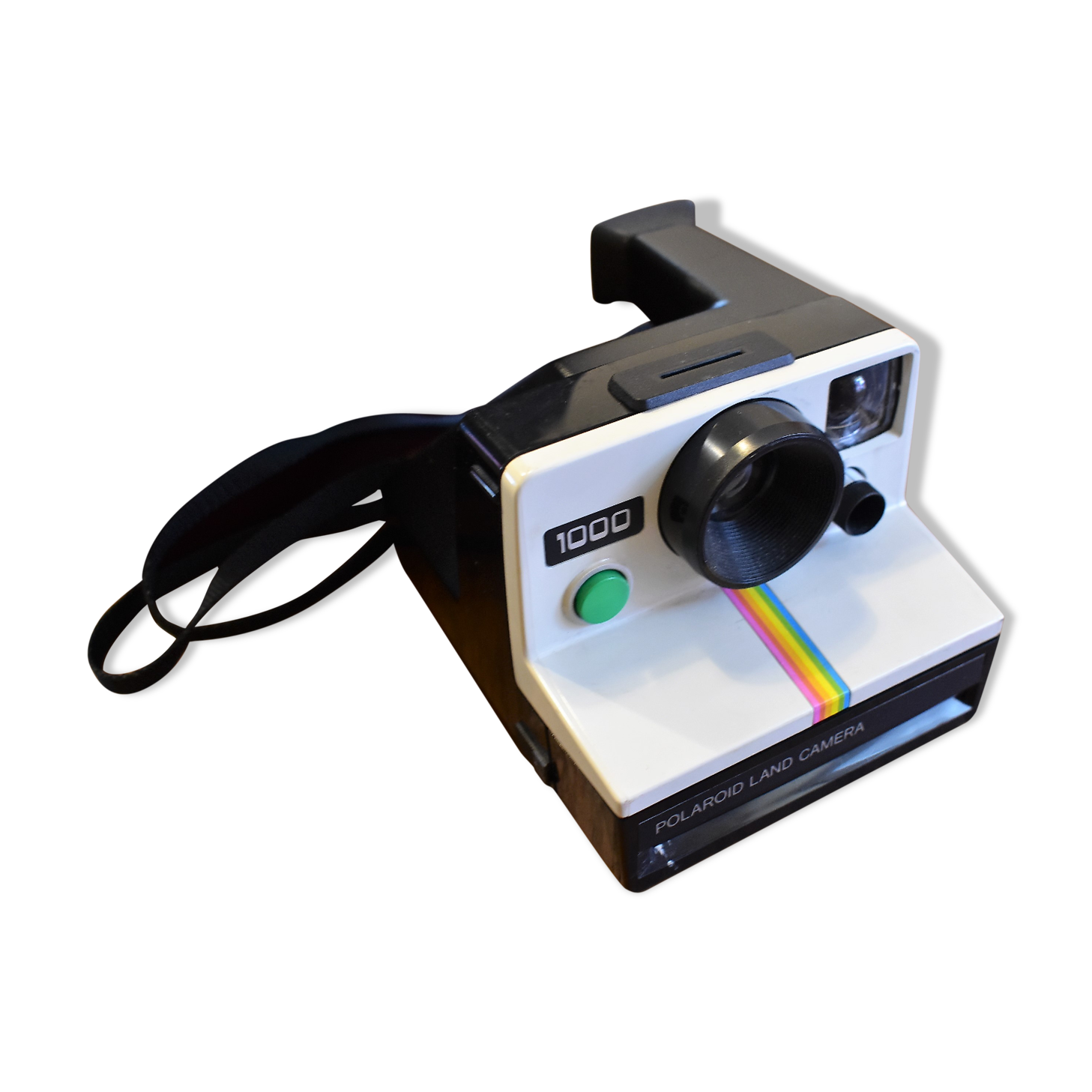 Polaroid land camera 1000 vintage button green with bag