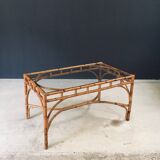 Mid-Century Chippendale Bamboo Dining Table, Italy, 1960s