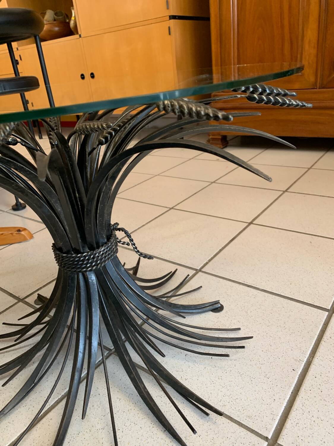 Robert Goosens CocoChanel Cornflower Coffee Table Circa 1970