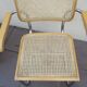 Fauteuil canné tubulaire chromé