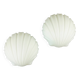 Pair of Shell-Shaped Opaline Glass Wall Lamps from Limburg, Germany, 1970s