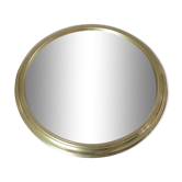 Round mirror top in gilded aluminum art deco
