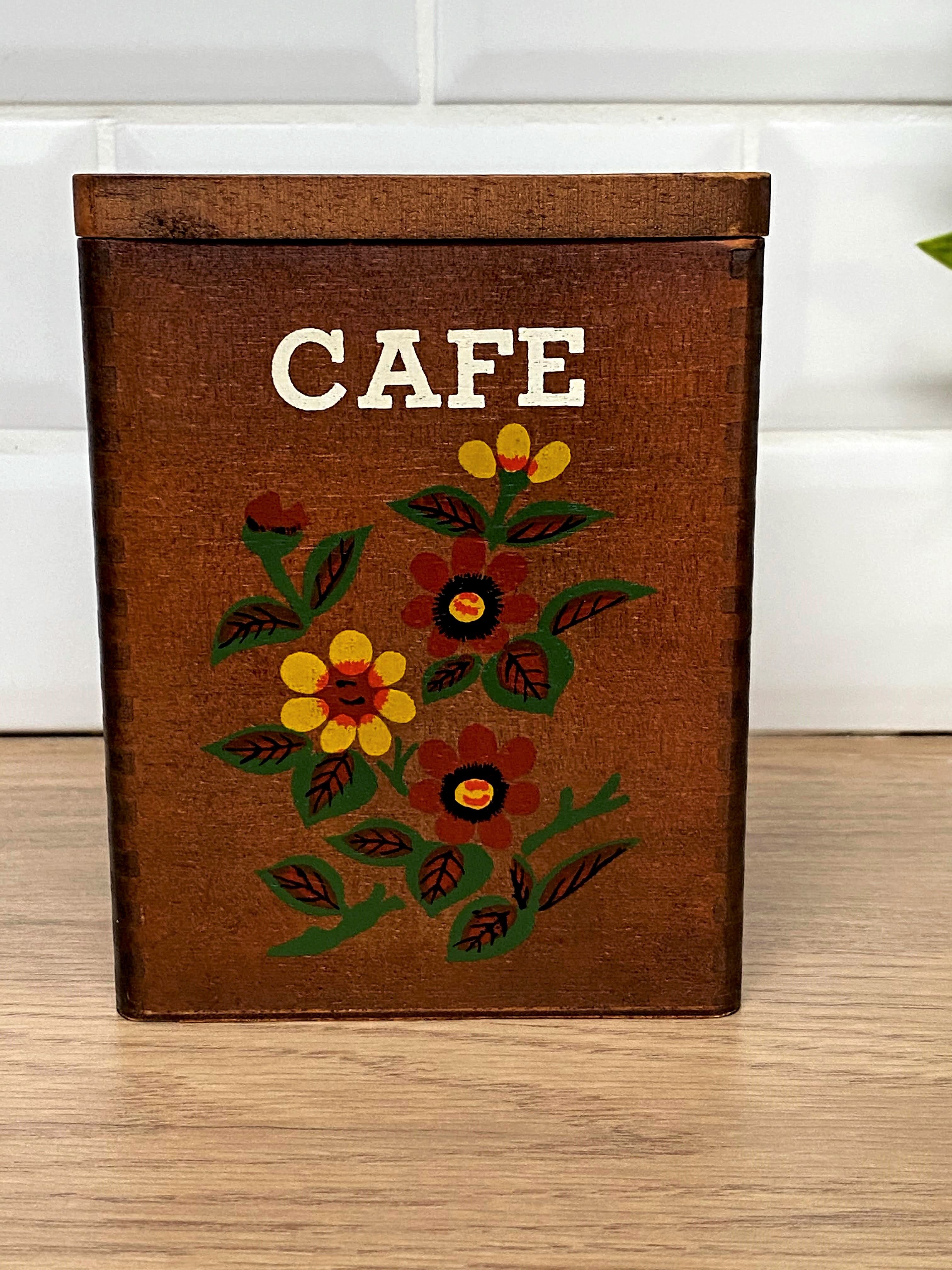 Série de 4 pots à épices en bois
