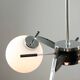 Chandelier en chrome et opaline de l'âge spatial, années 1970