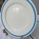 Set 12 plates checkered earthenware blue Lustucru diam25