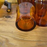 Amber Glass Orangeade Set from the 70s