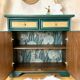 Commode rotin années 70