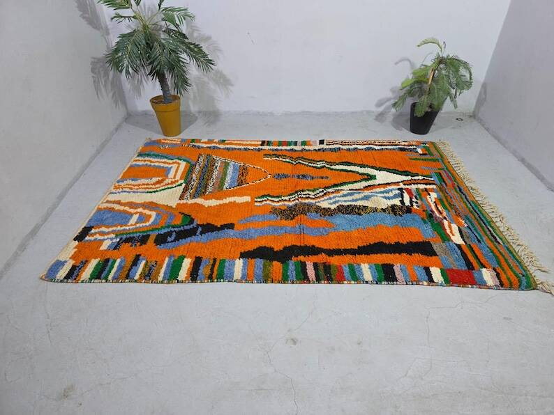 Tapis bérbere marocain décoré 200cmx300cm
