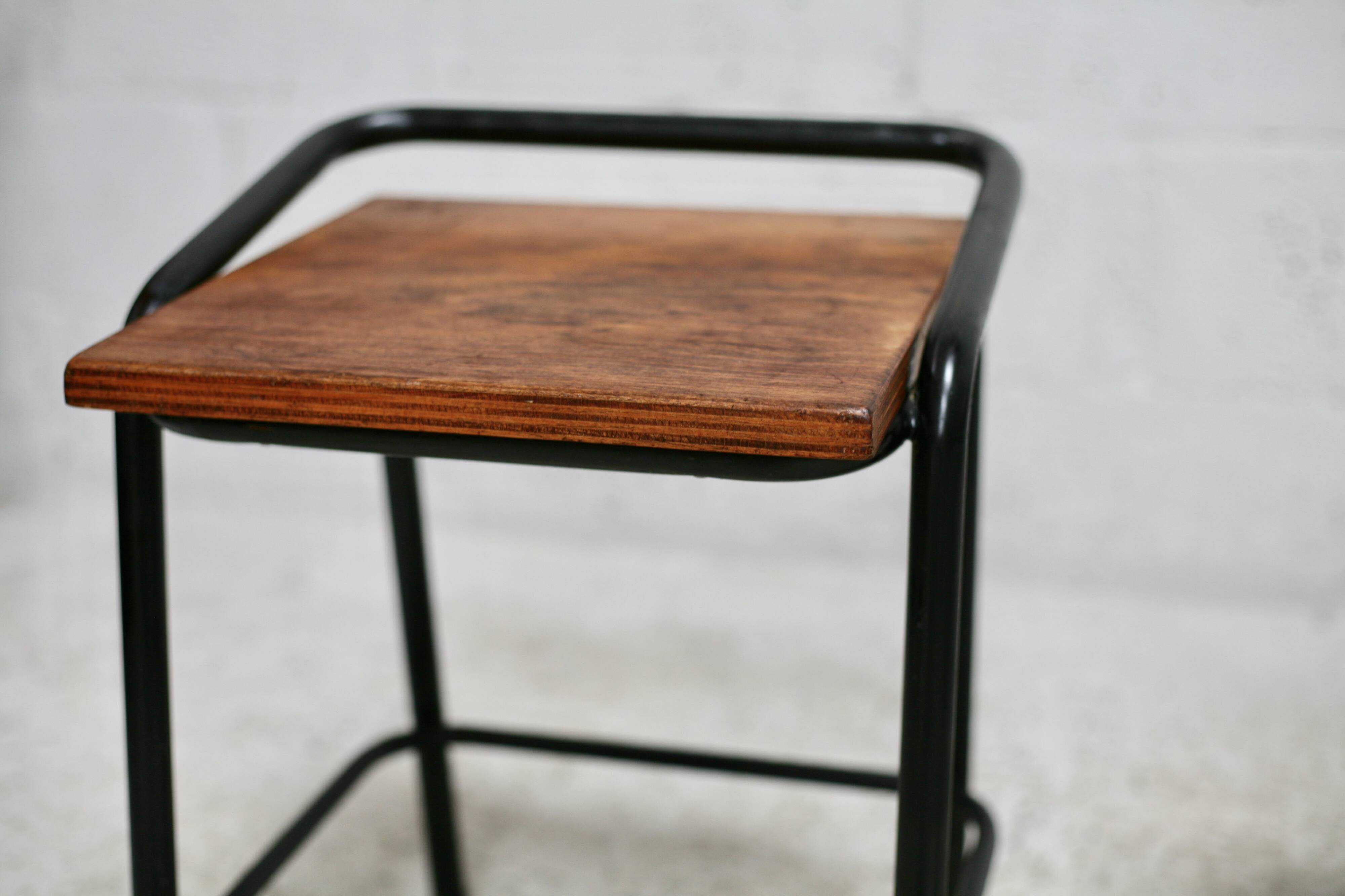 Pair of modernist stools, France, 1960s