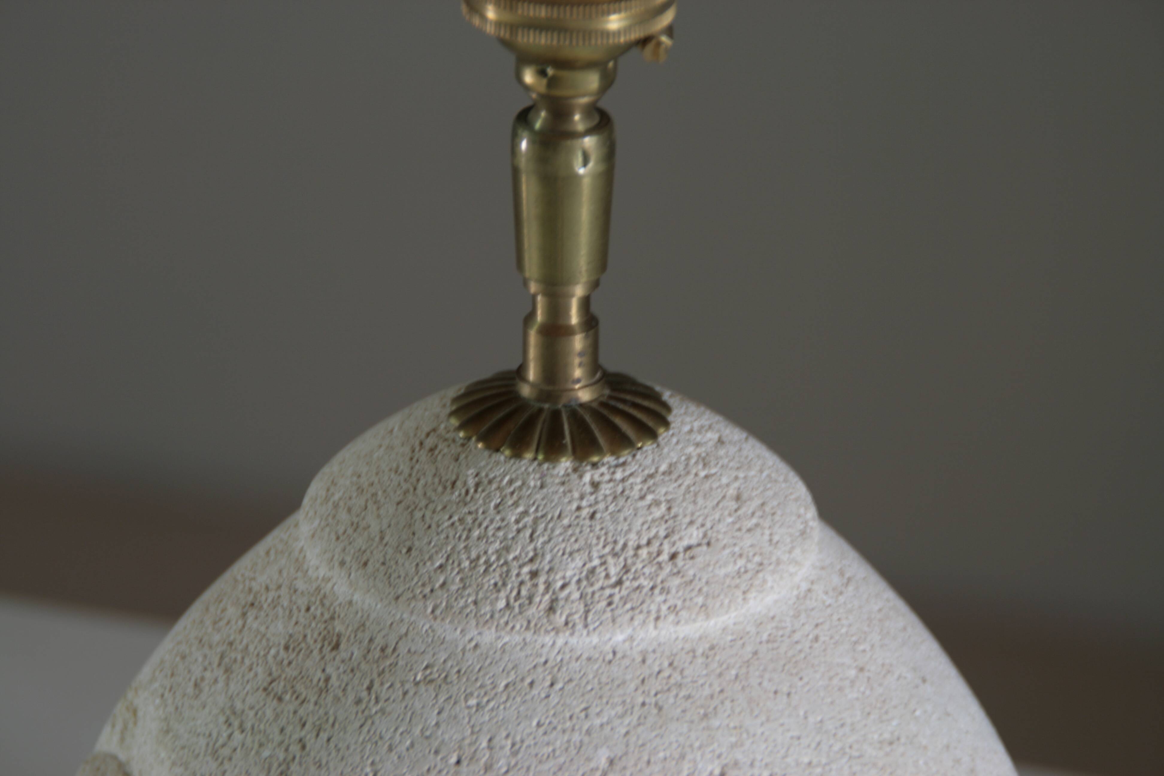 Reconstituted stone lamp in the style of Albert Tormos, 1970.