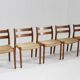Vintage Danish dining room chairs by Niels Otto Moller model 84 set of 5