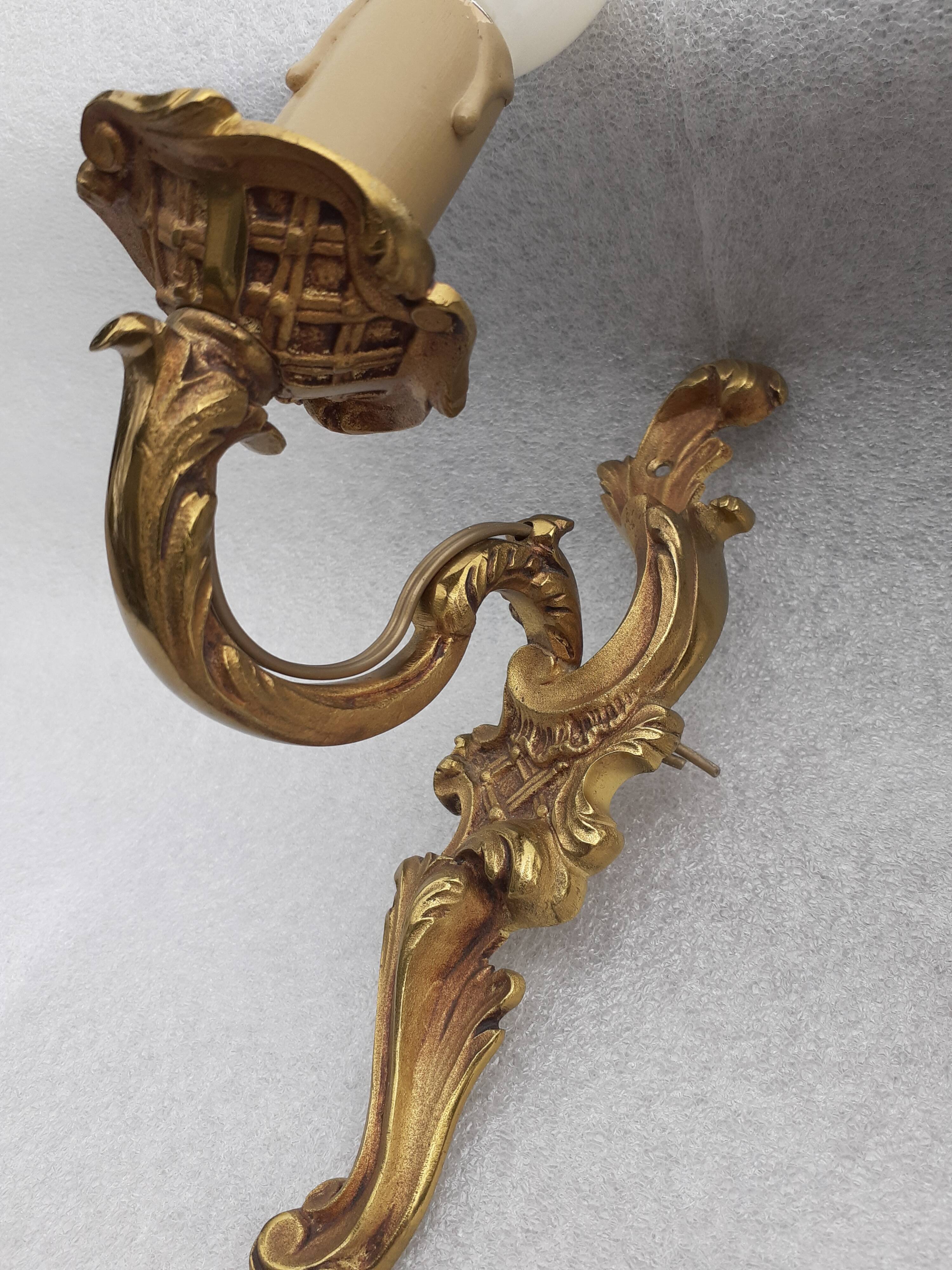 Pair of wall lamps Louis xv.