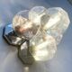 Lampe murale ou de plafond vintage allemande chrome et verre space age par Motoko Ishii pour Staff