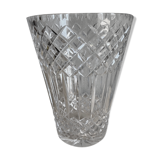 Chiseled crystal vase