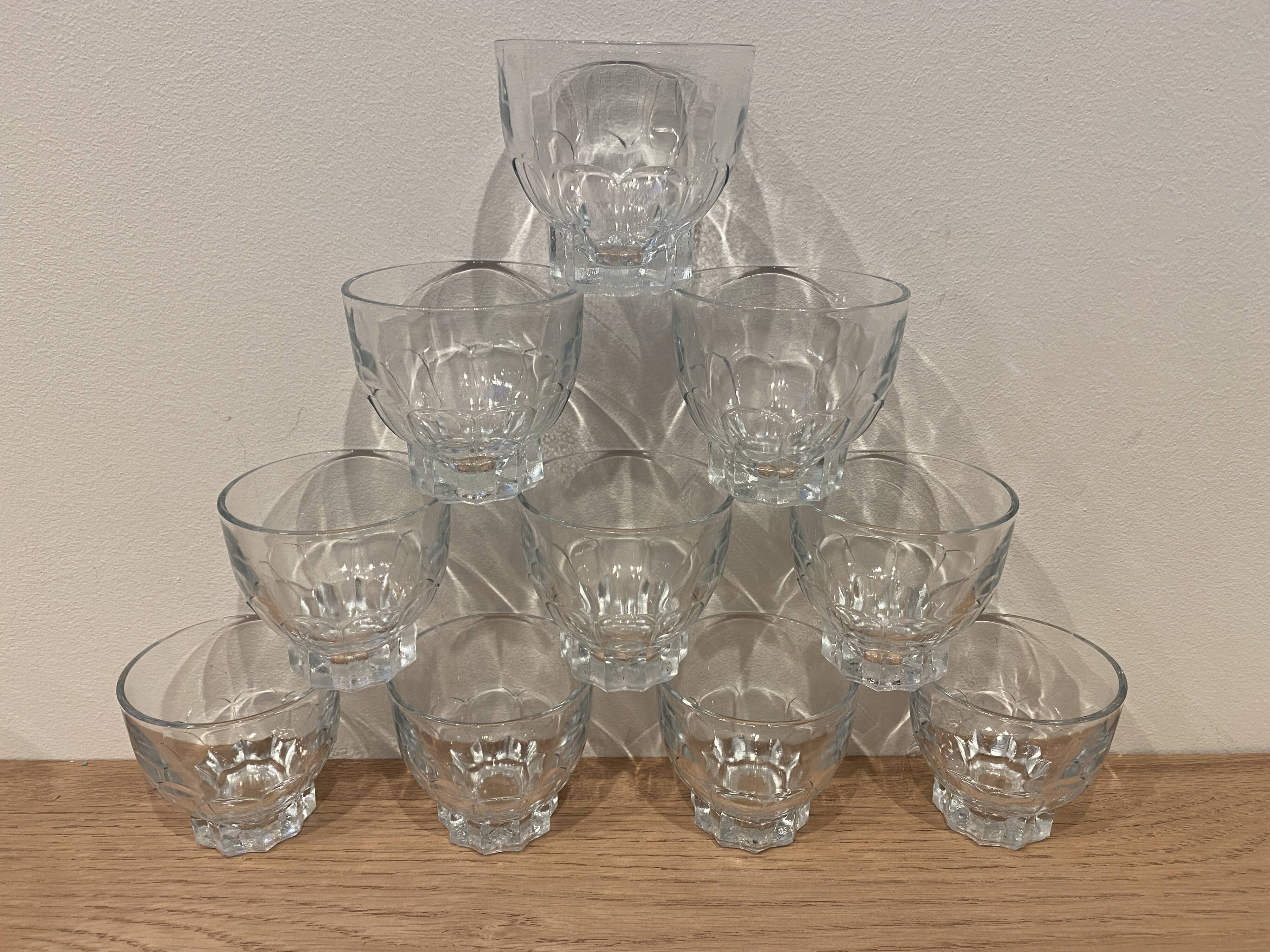 Set de 10 verres vintage