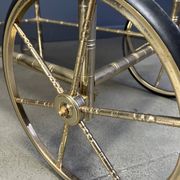 Brass faux bamboo bar cart, Orsenigo Italy, 1970s