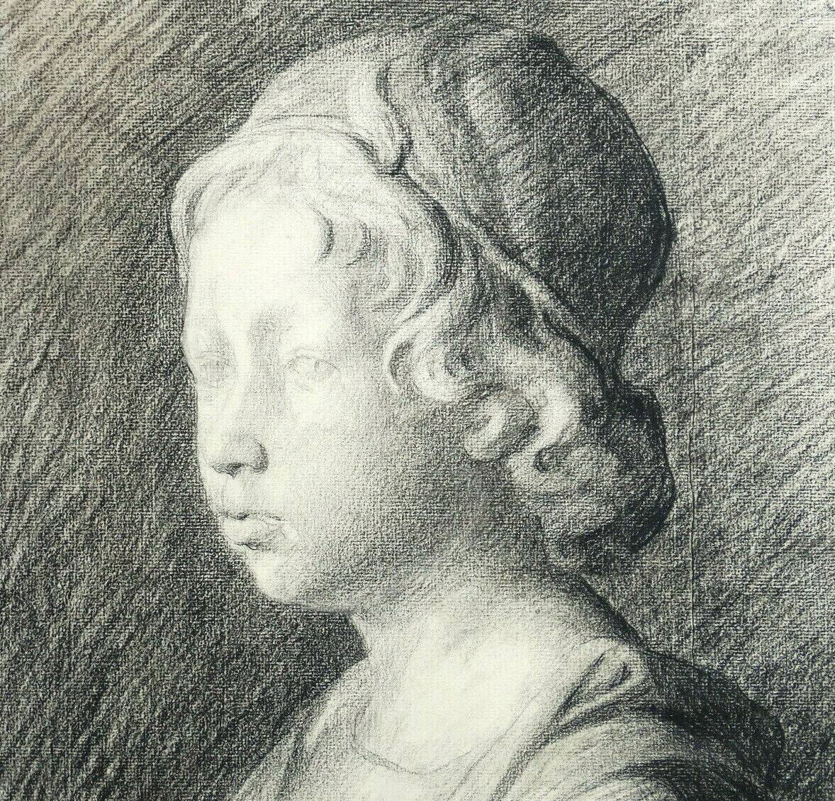 Drawing of the bust of a young man by Andrea Della Robbia