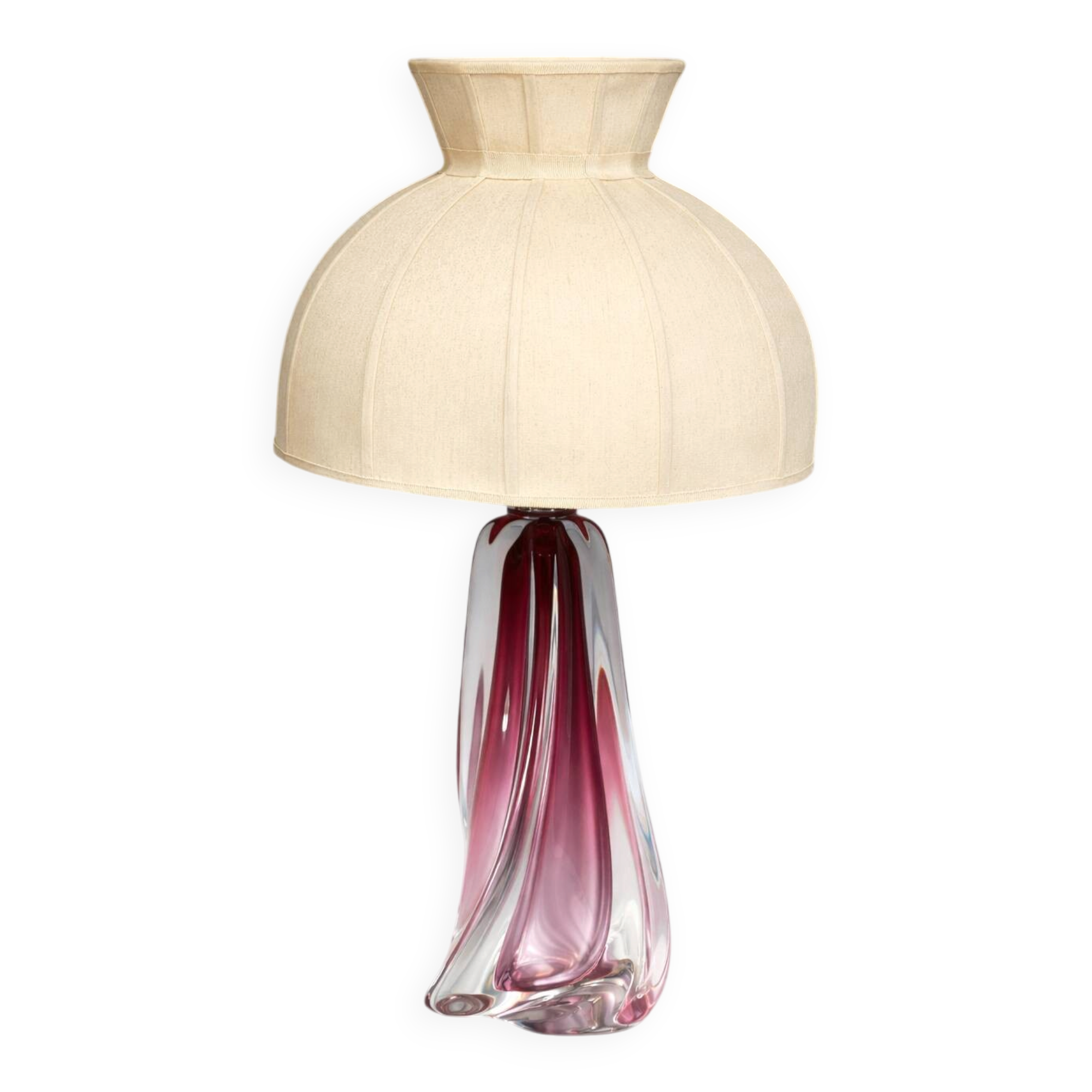 Solid crystal lamp Val Saint Lambert.