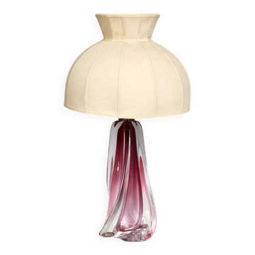 Lampe en cristal massif Val Saint Lambert.