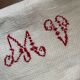 Pair of large cotton and hemp tea towels from the 1930s.