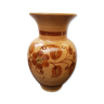 Old Ceramic Vase Beige Décor Flowers Brown Vintage