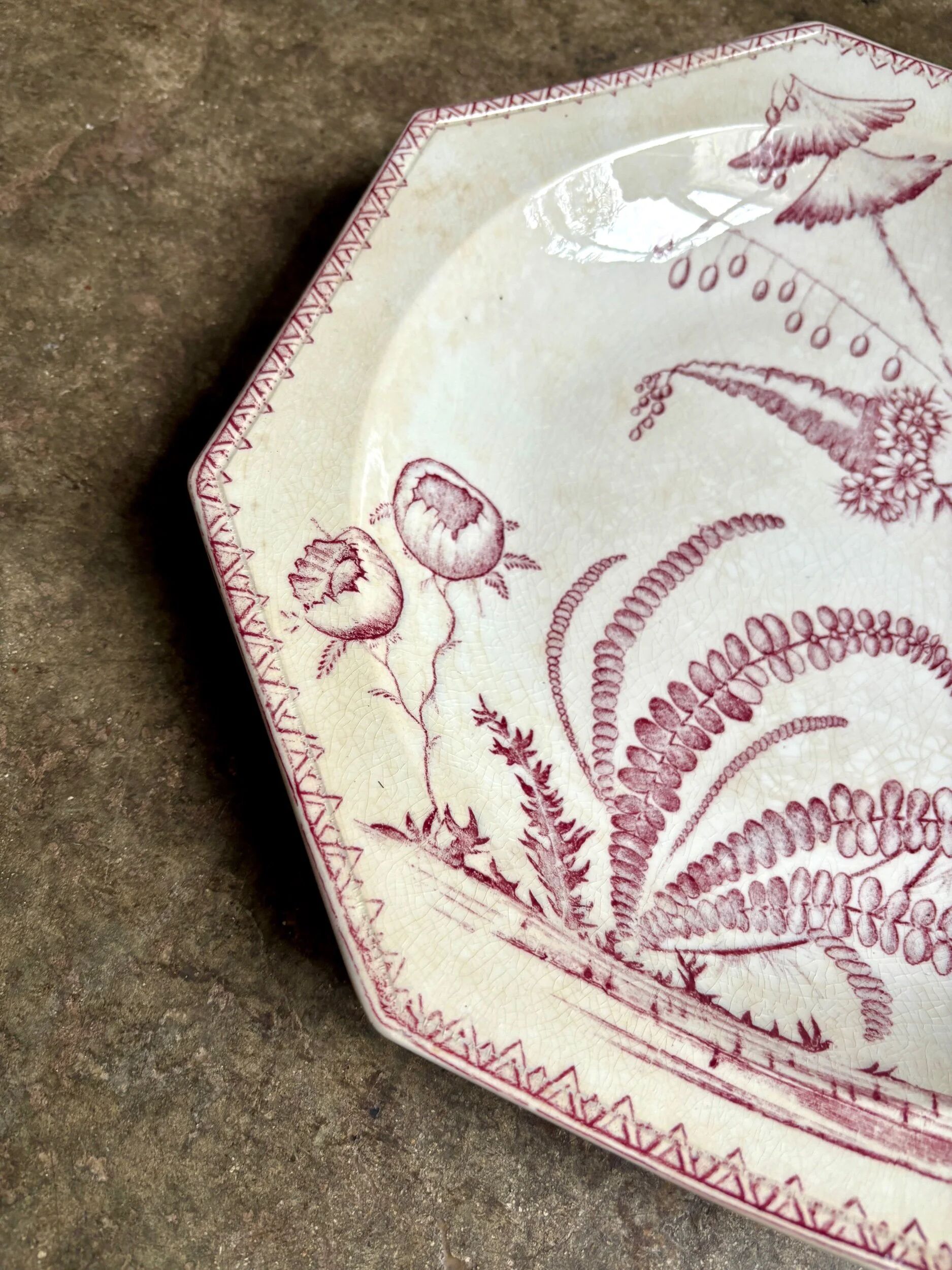 Shallow dish in Clairefontaine ironstone, "Indiana" service.