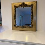 Gilded mirror rockery style louis XV