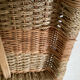 Coffre rotin et corde rafia structure bois - vintage