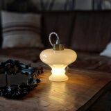 Vintage opaline portable lamp