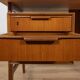 Mid-Century Model 75 Freestanding Teak Desk from Omann Jun, Denmark, 1950s