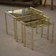 Bamboo imitation brass nesting tables 1980s