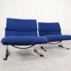 Chaises Saporiti Onda - daim bleu