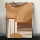 Barber mirror back vintage paper