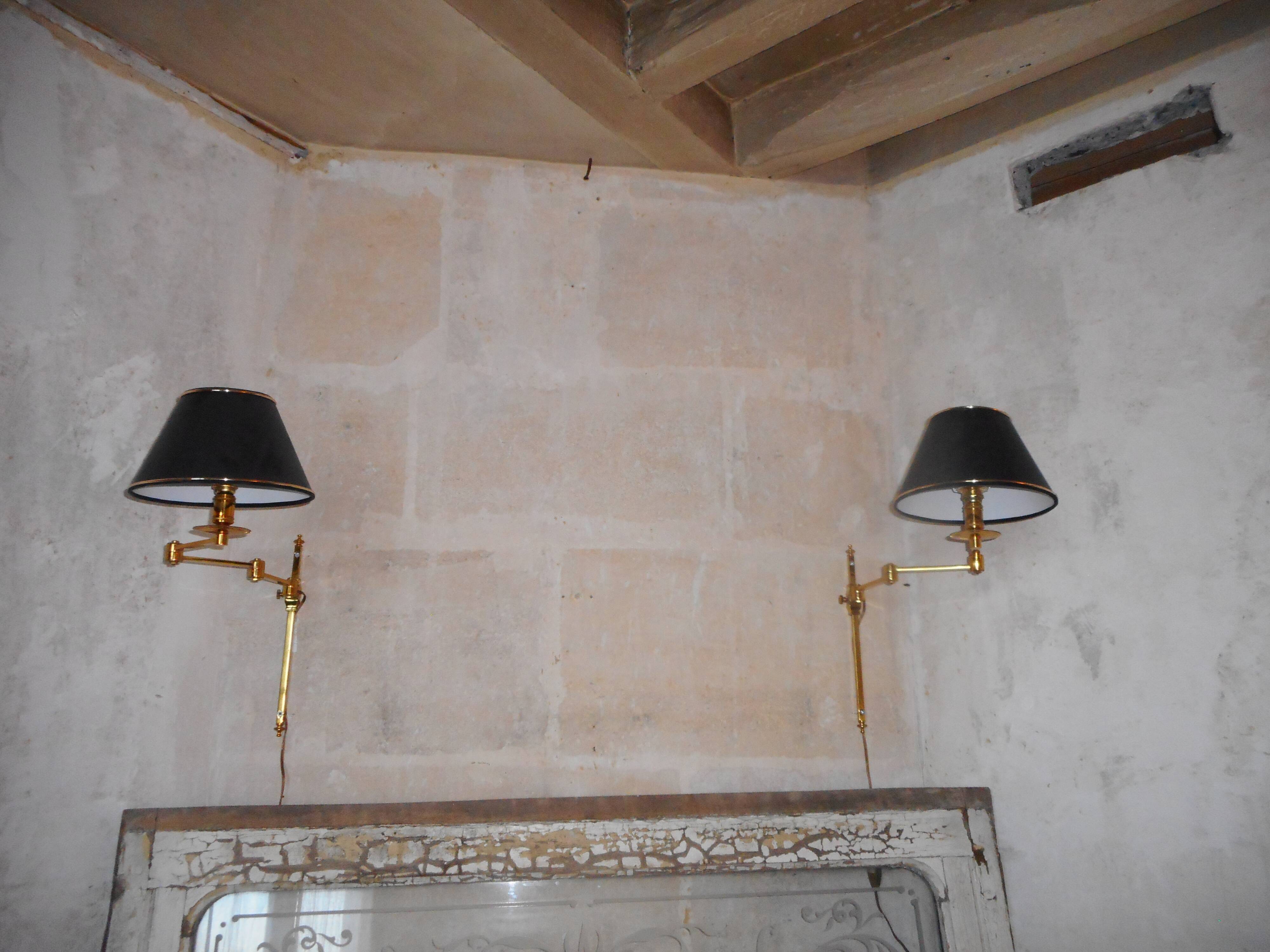 Pair of brass sconces
