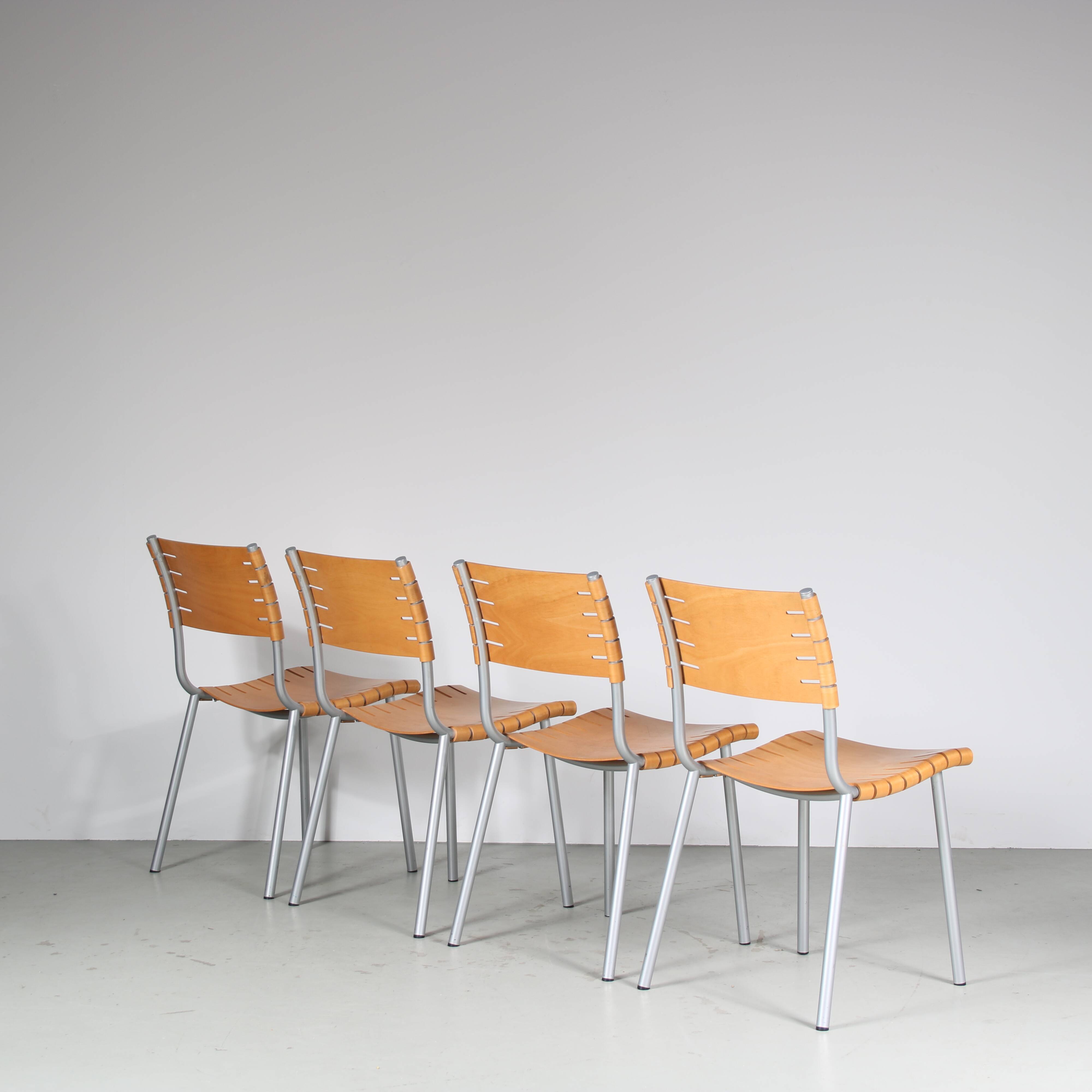 1980s Set of dining chairs by Ruud Jan Kokke for Harvink, Netherlands