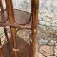 Vintage rattan corner shelf