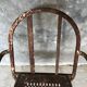 Pair of metal armchairs