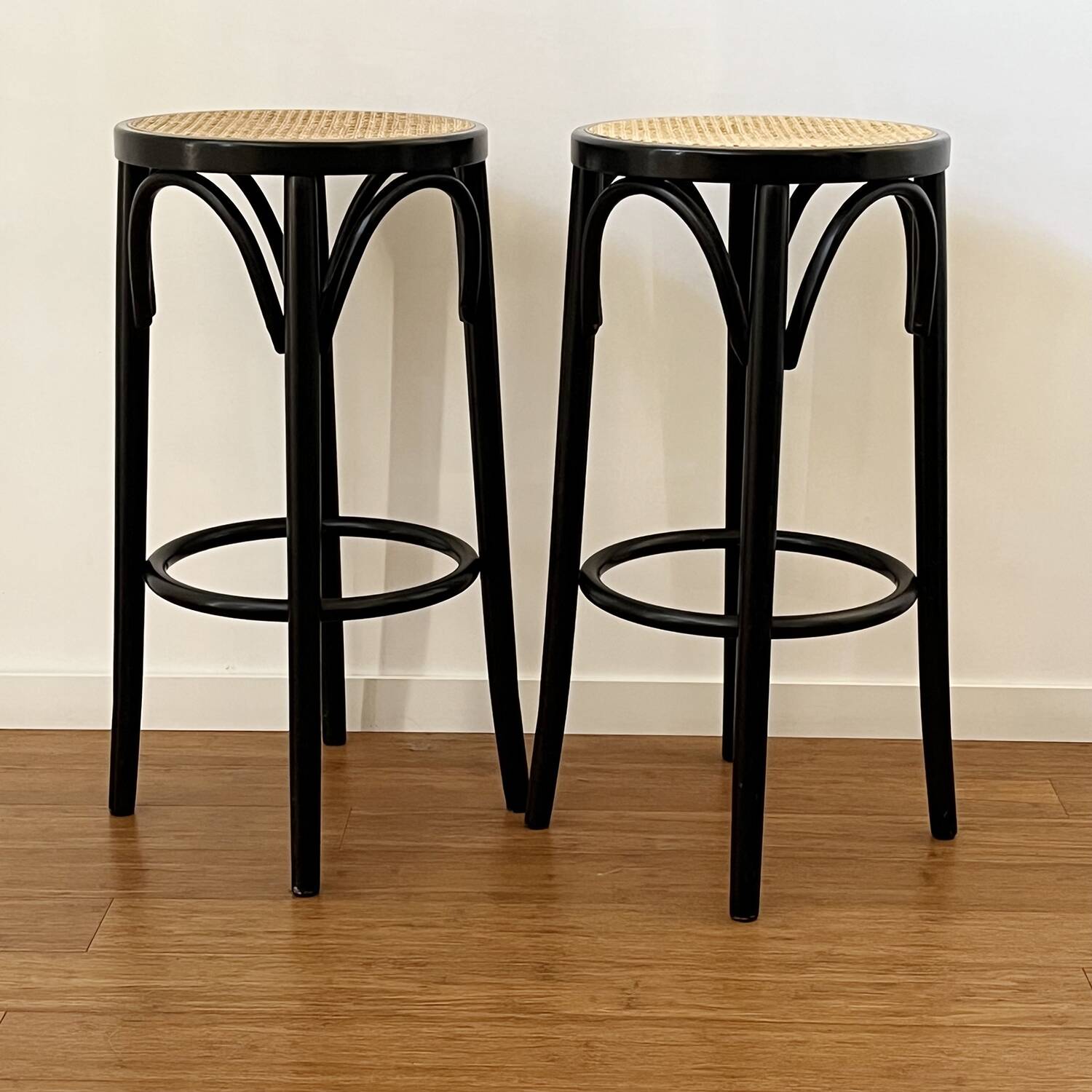 Pair of bistro style bar stools