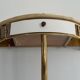 Floating wall console with drawer, brass body and marble top, 1960s, Italy